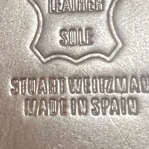 stuart Weitzman White and Yellow Slingback Heels - Picture 6 of 8